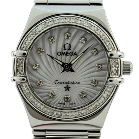 Omega 22.5mm Ladies Constellation MOP Dial Diamond Bezel Watch - Picture 1 of 7